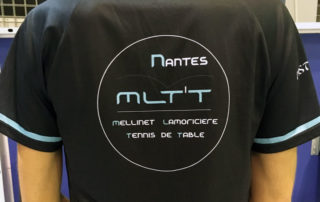 Un nouveau maillot pour La Mellinet Tennis de Table de nantes